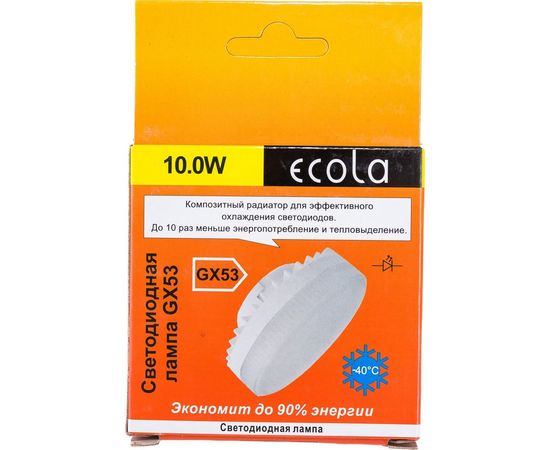 Светодиодная лампа Ecola GX53 LED 10,0W Tablet 220V 2800K матовое стекло /композит/ 27x75 T5QW10ELC – изображение 3