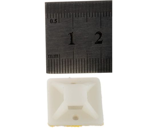 Самоклеющаяся площадка STEKKER WMCL2020 20х20 мм, под хомуты, белый 32931 – изображение 2