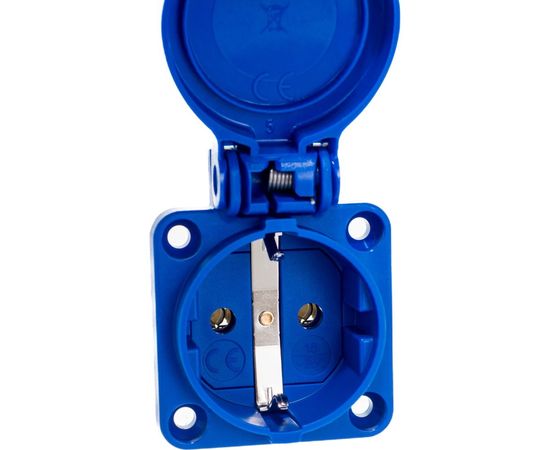 Встраиваемая розетка PCE самозажимные контакты 16A 220V 2P+E IP54 109-0b – изображение 2