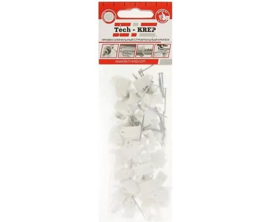 Скоба для кабеля, круглая А 8мм, 50шт - пакет Tech-Krep 103649 – изображение 2