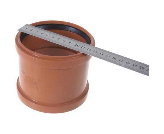 Двойна муфта для канализации Flextron наружная 110 SVK-KN20100 – изображение 3