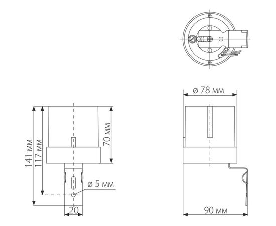 Датчик освещенности 5500W IP44 Elektrostandard SNS-L-07 a030063 – изображение 3