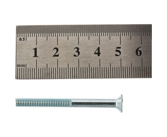 Винт Tech-Krep DIN965 с потайной головкой, оцинкованный М5х50 8 шт - пакет 102997 – изображение 3