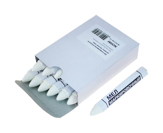 Мел маркировочный NORM для резины, белый 12 штук M-D13-W-12 