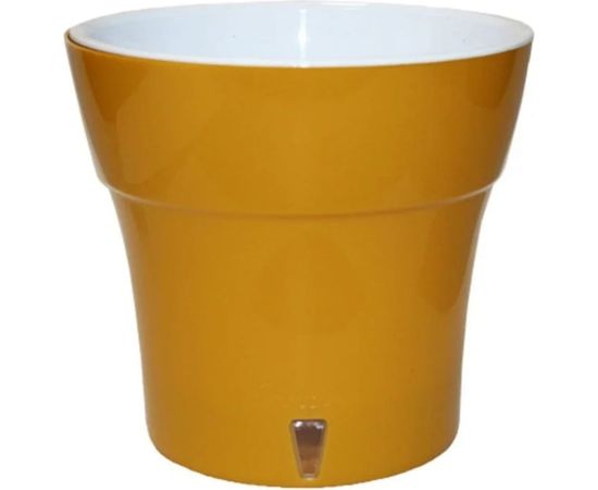 Горшок SANTINO ДАЛИ 2.1 л, 16.5х15 см, карамель/белый 058316 