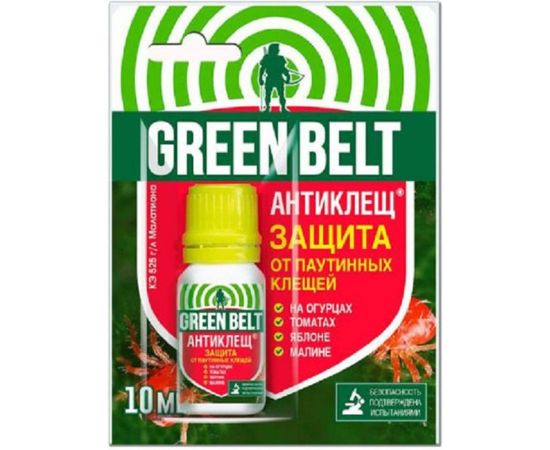 Средство для защиты от насекомых-вредителей Грин Бэлт Антиклещ, флакон 10 мл 01-152 