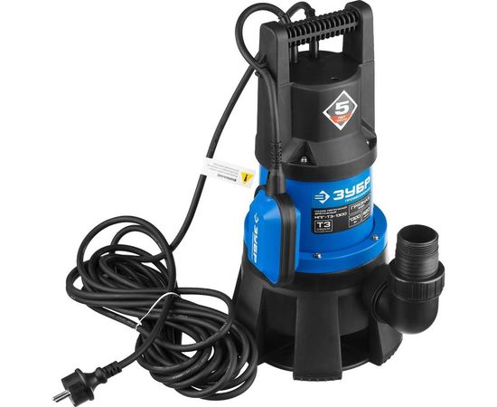 Погружной дренажный насос для грязной воды ЗУБР ПРОФЕССИОНАЛ Т3 НПГ-Т3-1300 