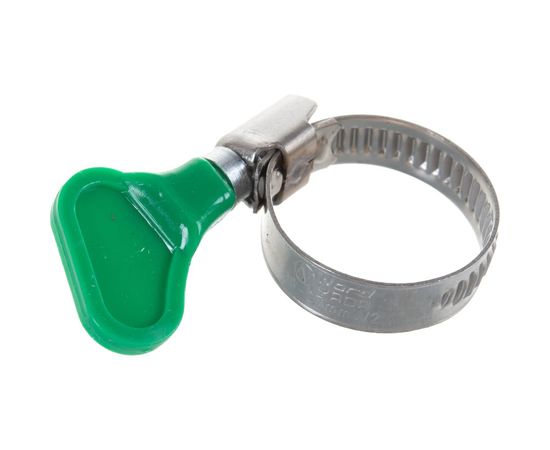 Обжимной хомут из нержавеющей стали Tech-Krep 16х25 с бабочкой 1шт - ярлык 112845 