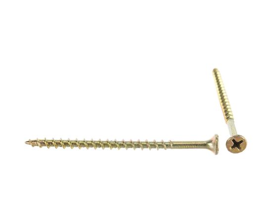 Саморезы с потайной головкой и крупным шагом Профикреп жёлтый цинк, 4,2х70 75 шт 2034906238 