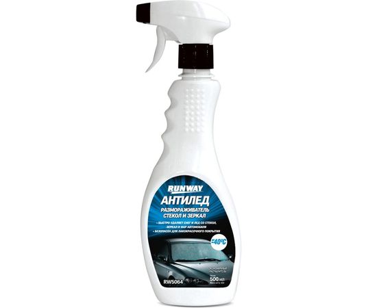 Антилед Размораживатель для стекол и зеркал RUNWAY 500 мл RW5064 