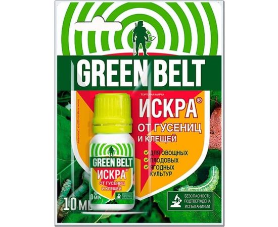 Средство для защиты растений от гусениц Грин Бэлт Искра М, флакон 10 мл 01-533 