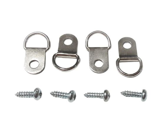 Петля-подвес ЕВРОПАРТНЕР D-кольцо для картины, фоторамки, никелированная сталь 4 шт. 16 0322 1 