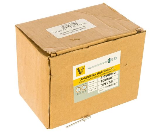 Заклепка вытяжная алюминий/сталь (4x8 мм; 1000 шт) Метизный двор 4607173907011 – изображение 4