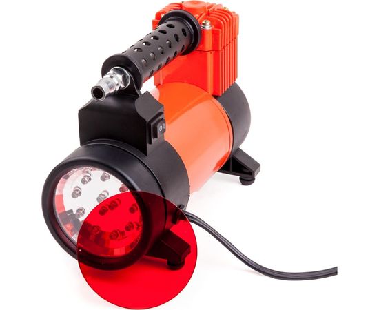 Металлический автомобильный компрессор 12V с LED фонарем Агрессор AGR-35L – изображение 4