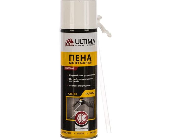 Монтажная всесезонная пена ULTIMA 445 340 ml Ulmin00650 – изображение 5