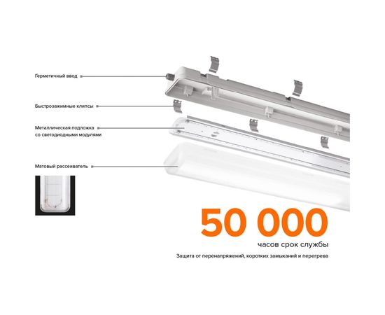 Светильник Wolta PRO, УльтраПРОМ прозрачный ДСП04-54-002-6К – изображение 10