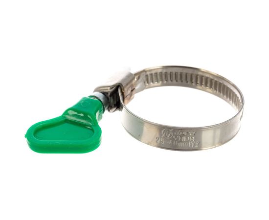 Обжимной хомут из нержавеющей стали Tech-Krep 25х40 с бабочкой 1шт - ярлык 112847 – изображение 3