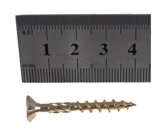 Конструкционный шуруп для дерева с фрезой ЕВРОПАРТНЕР потай, ж/п Torx 25 5.0х40, 15 шт. 15 0028 7 – изображение 4