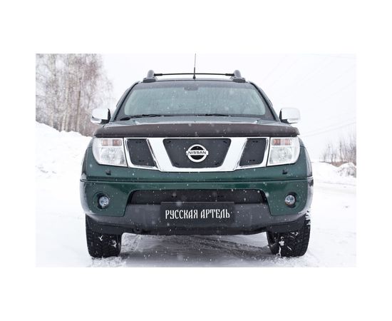 Зимняя заглушка решетки радиатора и переднего бампера Русская Артель для Nissan Pathfinder 2004-2010 (R51) ZRNN-039202 – изображение 2