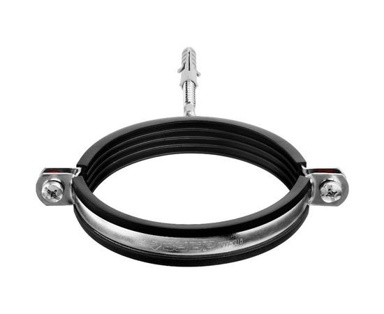 Трубный хомут с гайкой ЗУБР оцинкованный, в комплекте с сантехнической шпилькой и дюбелем 37866-59-65 – изображение 2