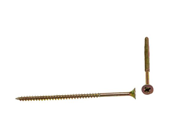 Шуруп Качественный КРЕПЕЖ желтый цинк 5,0x100, 50 шт. 0300515 КЧ – изображение 2