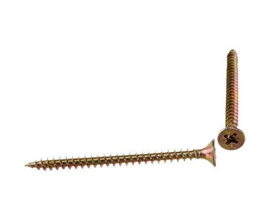 Универсальные шурупы Профикреп жёлтый цинк 6,0х80 40 шт 111219 – изображение 3