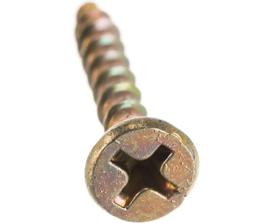 Саморезы с потайной головкой и крупным шагом Профикреп жёлтый цинк, 3,5х32 200 шт 2034906231 – изображение 3