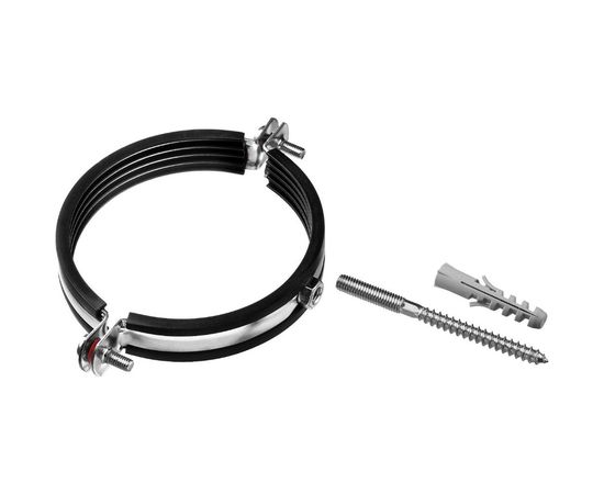 Трубный хомут с гайкой ЗУБР оцинкованный, в комплекте с сантехнической шпилькой и дюбелем 37866-59-65 – изображение 3