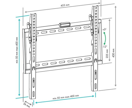 TV кронштейн VLK TRENTO 34 black 51014 – изображение 3