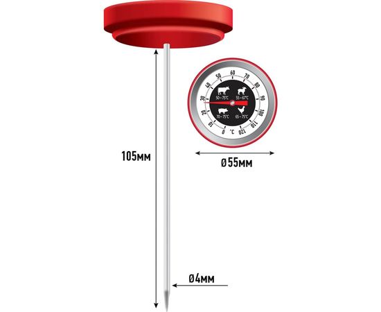 Термометр для мяса GARDEN SHOW с силиконовой оправой ПТ000002034 – изображение 3