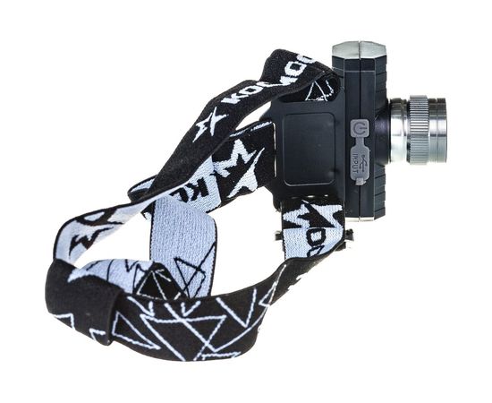 Фонарь КОСМОС с зумом, 3Вт ХРЕ, литий 1200mAh, зарядка micro USB, шнур в комплекте KocH3WZoo – изображение 3