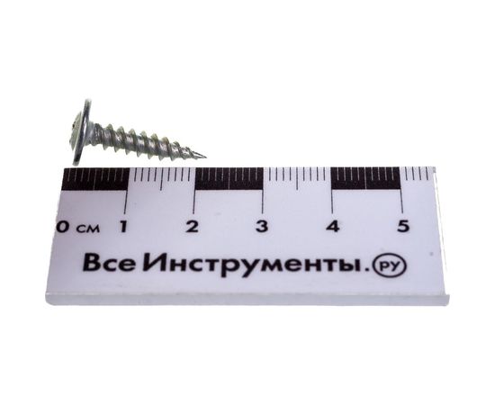 Саморез Стройметиз 4,2х19 металл-металл с прессшайбой, цинк уп. 200 шт. 2050074 – изображение 3