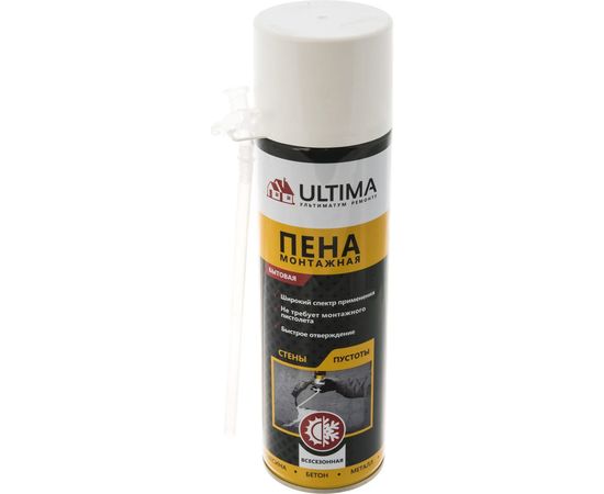Монтажная всесезонная пена ULTIMA 445 340 ml Ulmin00650 – изображение 3