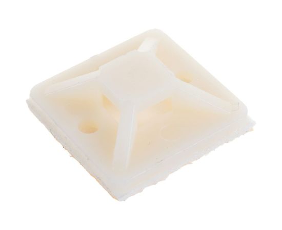 Самоклеющаяся площадка под хомут-стяжку Зубр ПХС белая, 25 x 25 мм, 100 шт, нейлоновая, 30915-25 – изображение 4