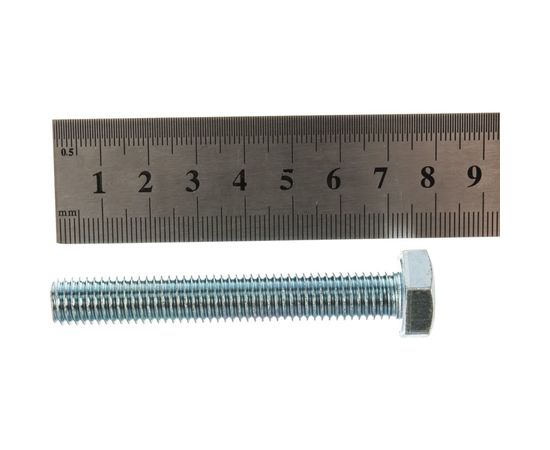 Болт DIN 933 с шестигранной головкой, оцинкованный М10х70, 15шт - коробка Tech-Krep 126521 – изображение 3