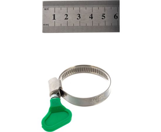 Обжимной хомут из нержавеющей стали Tech-Krep 25х40 с бабочкой 1шт - ярлык 112847 – изображение 4