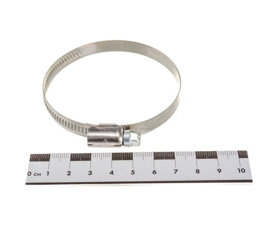 Обжимной хомут Госкреп 9 мм, нержавеющая сталь, 50-70 мм, 2 шт. 11-0013890 – изображение 2