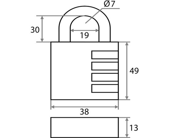 Навесной кодовый замок Trodos ВС-404 Code Blister 210025 – изображение 4