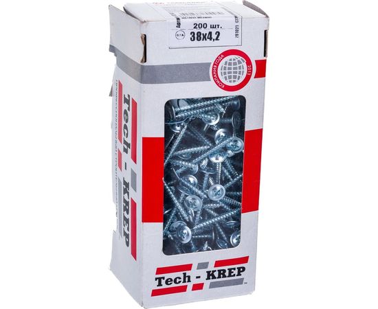 Саморез Tech-Krep ШСММ 4,2х38 200 шт, коробка с окном 102143 – изображение 4