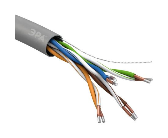 Кабель витая пара ЭРА U/UTP 4x2x25AWG Cat5e CCA PVC 305м SIMPLE 2/30 Б0044435 