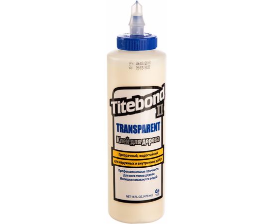 Столярный влагостойкий прозрачный клей Titebond II 1124 