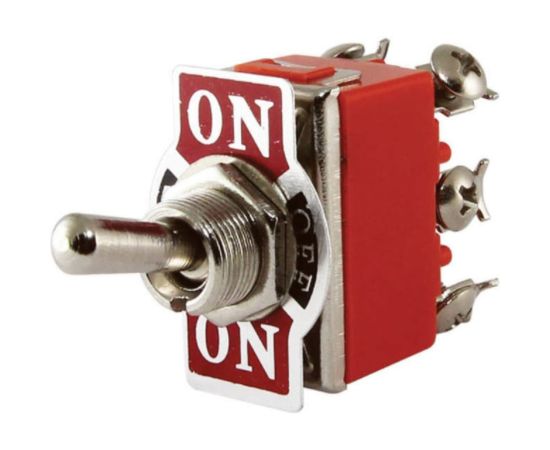 Переключатель-тумблер TDM 1322 П2Т-2 вкл.-откл.-вкл., 2 группы контактов SQ0703-0031 