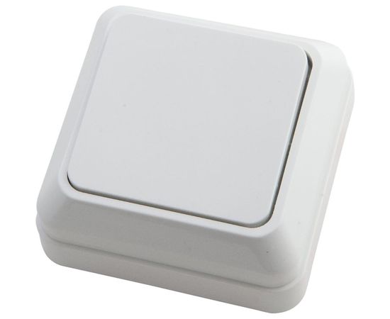 1-клавишный выключатель АБК-СИЛА 10А АЛЬТАИР белый 5400101 