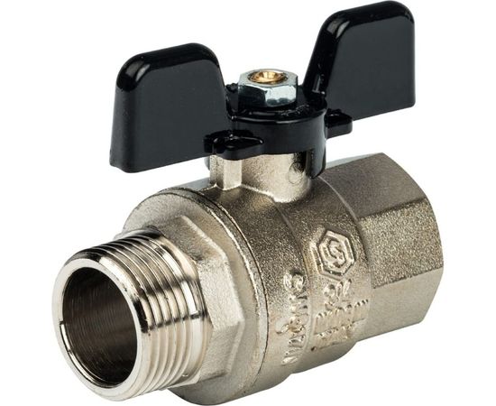 Шаровой полнопроходной кран STOUT ВР/НР, ручка бабочка 3/4 RG008Q0BRA8ES0 