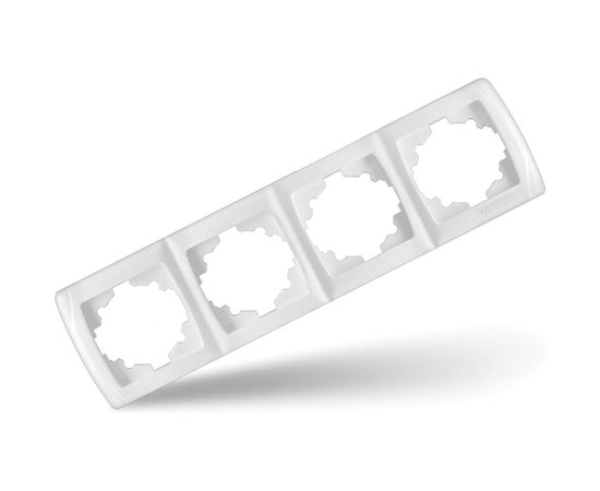 Рамка UNIVersal Маргарита 4-х местная, горизонтальная, белый МР004Г 