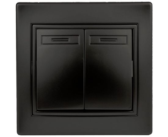 Двойной выключатель Intro 110405 10А, 250В, IP20, СУ, Plano, антрацит Б0044563 