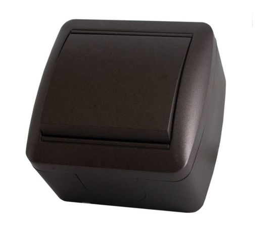 1-клавишный выключатель TDM открытой установки IP44 10А шоколад Селигер SQ1818-0201 