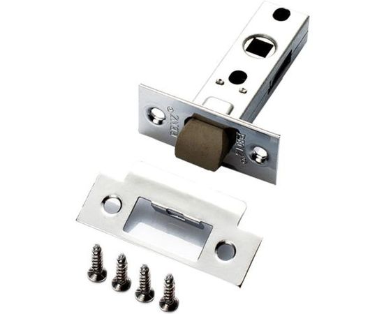 Межкомнатная защелка РЕНЦ с полиамидным язычком, хром блестящий INL 5-45 plastic С 