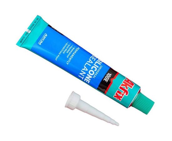 Универсальный силиконовый герметик Akfix 100E прозрачный, 50 мл SA111 