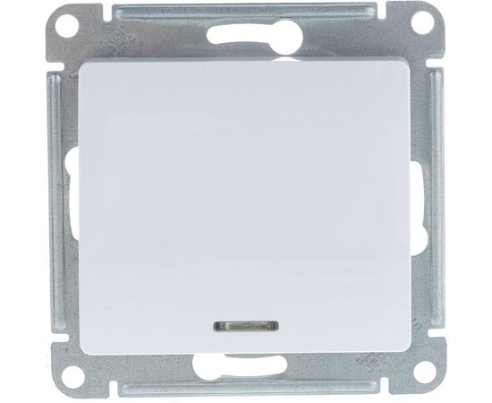 Механизм переключателя Schneider Electric 1-кл GLOSSA с подсветкой белый SchE GSL000163 